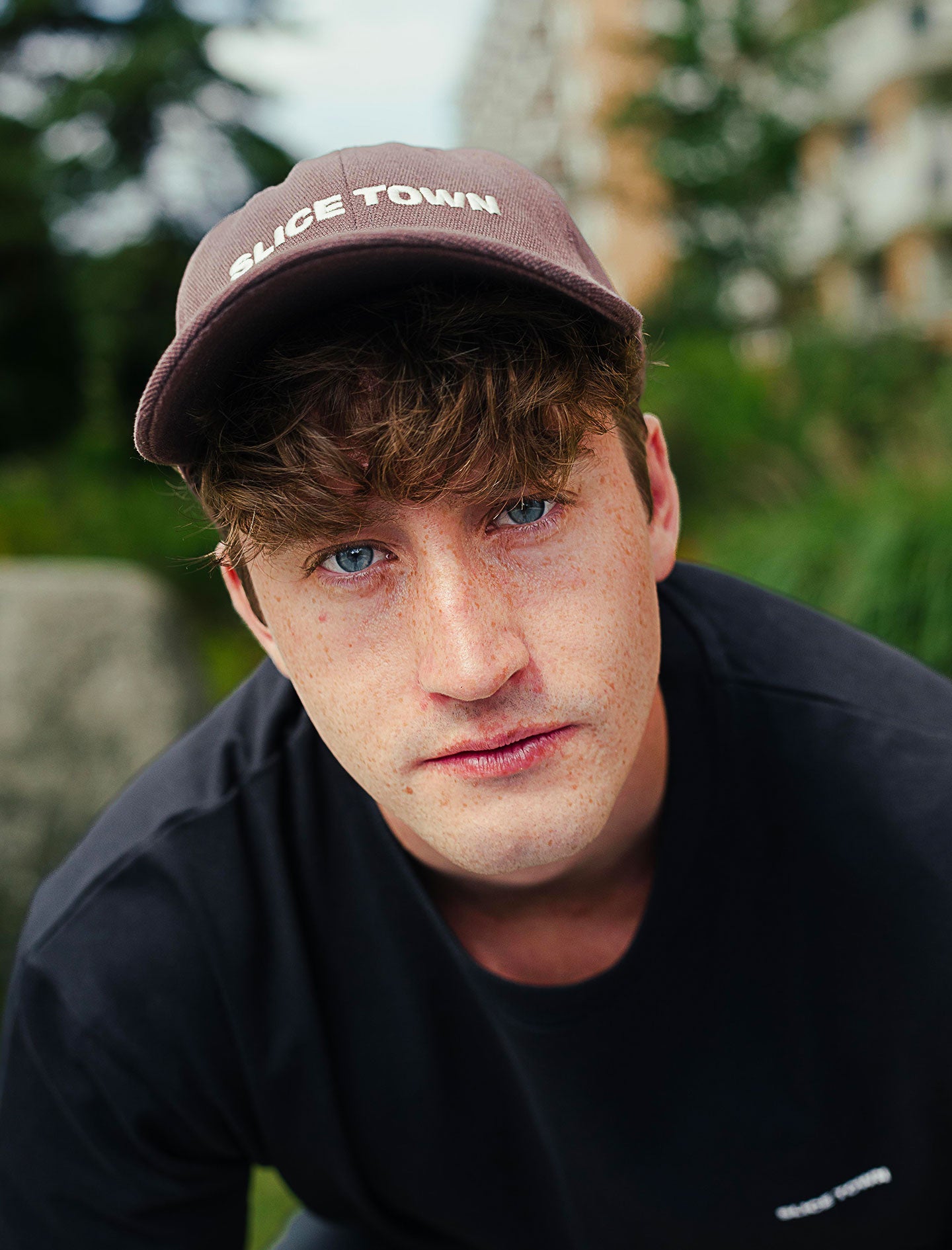 Canvas Logo Cap, Brown Hat - SLICE TOWN