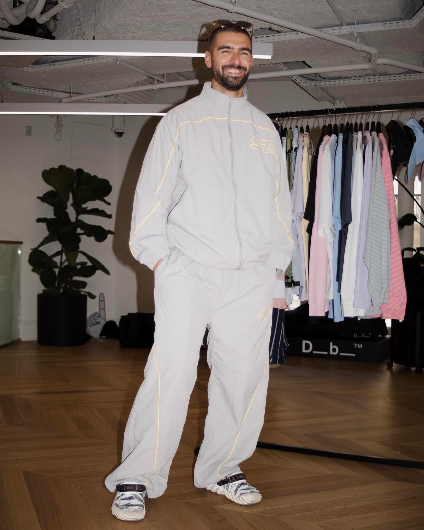 Golf Track Jacket, Slate Tops- SLICE TOWN