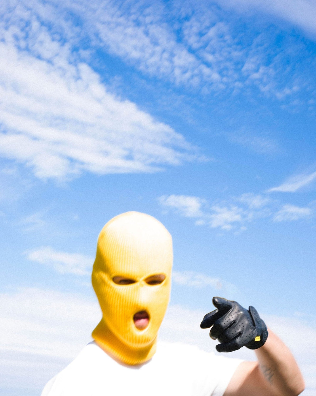 Knitted Golf Balaclava, Yellow Accessory- SLICE TOWN