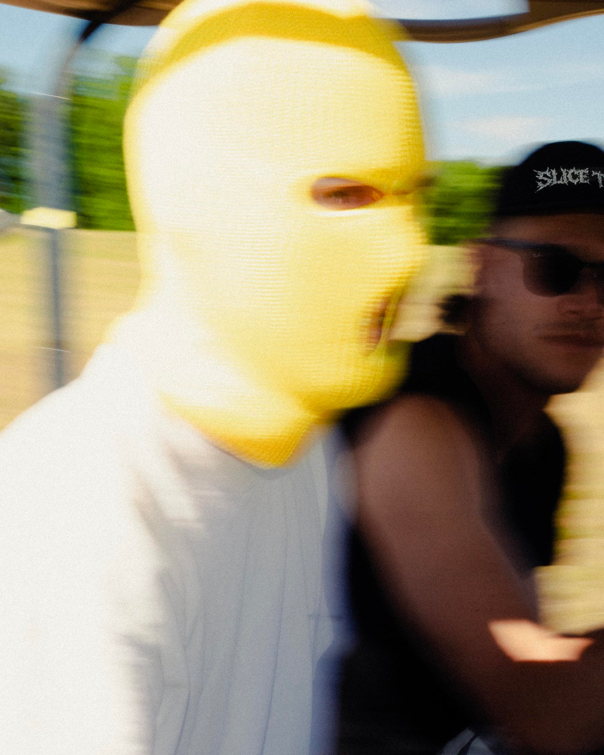 Knitted Golf Balaclava, Yellow Accessory- SLICE TOWN