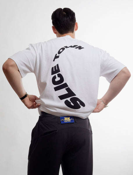 Relaxed Slice Tee, White / Golf Apparel / SLICE TOWN