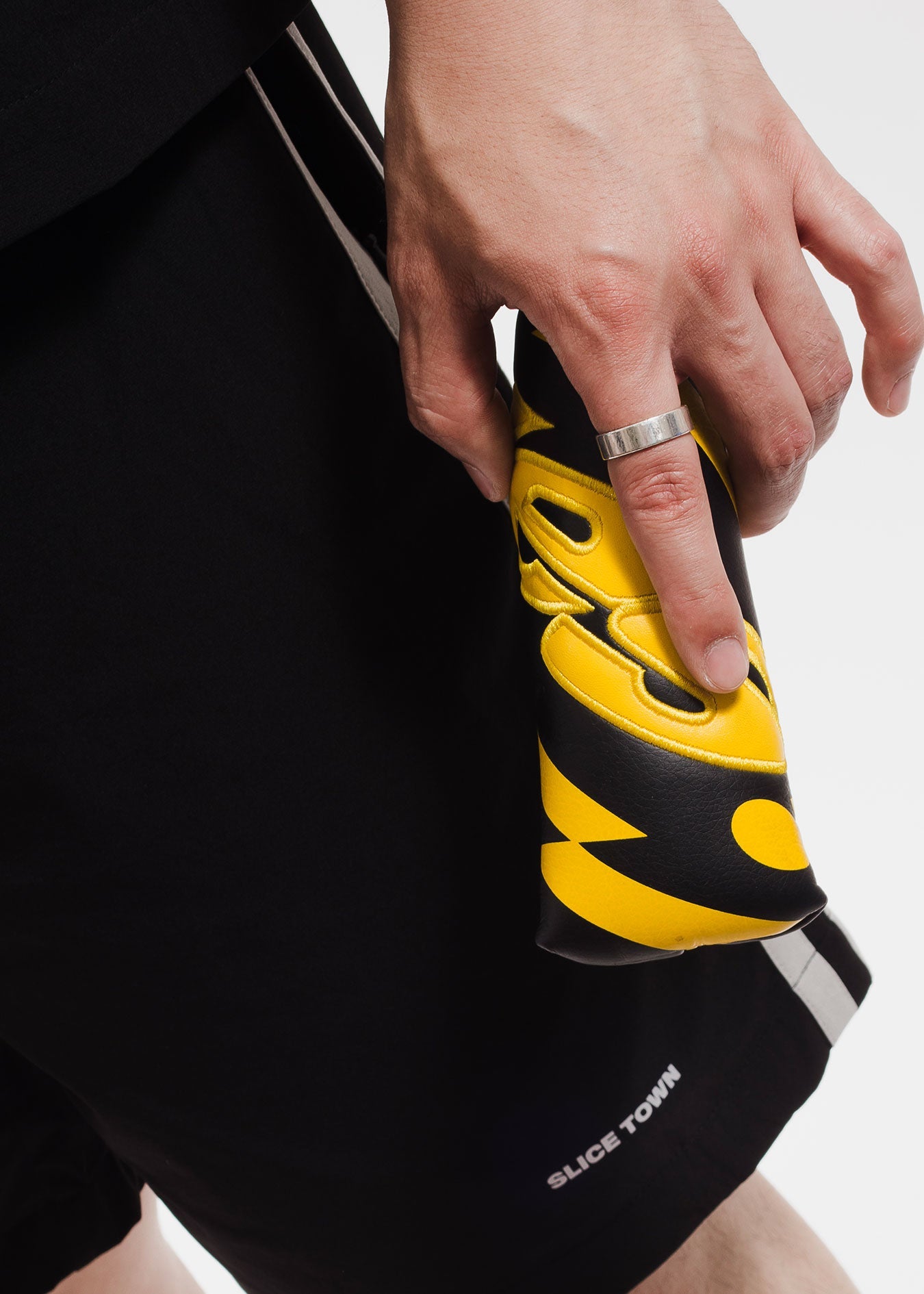 Retro Sports Shorts, Charcoal Shorts- SLICE TOWN