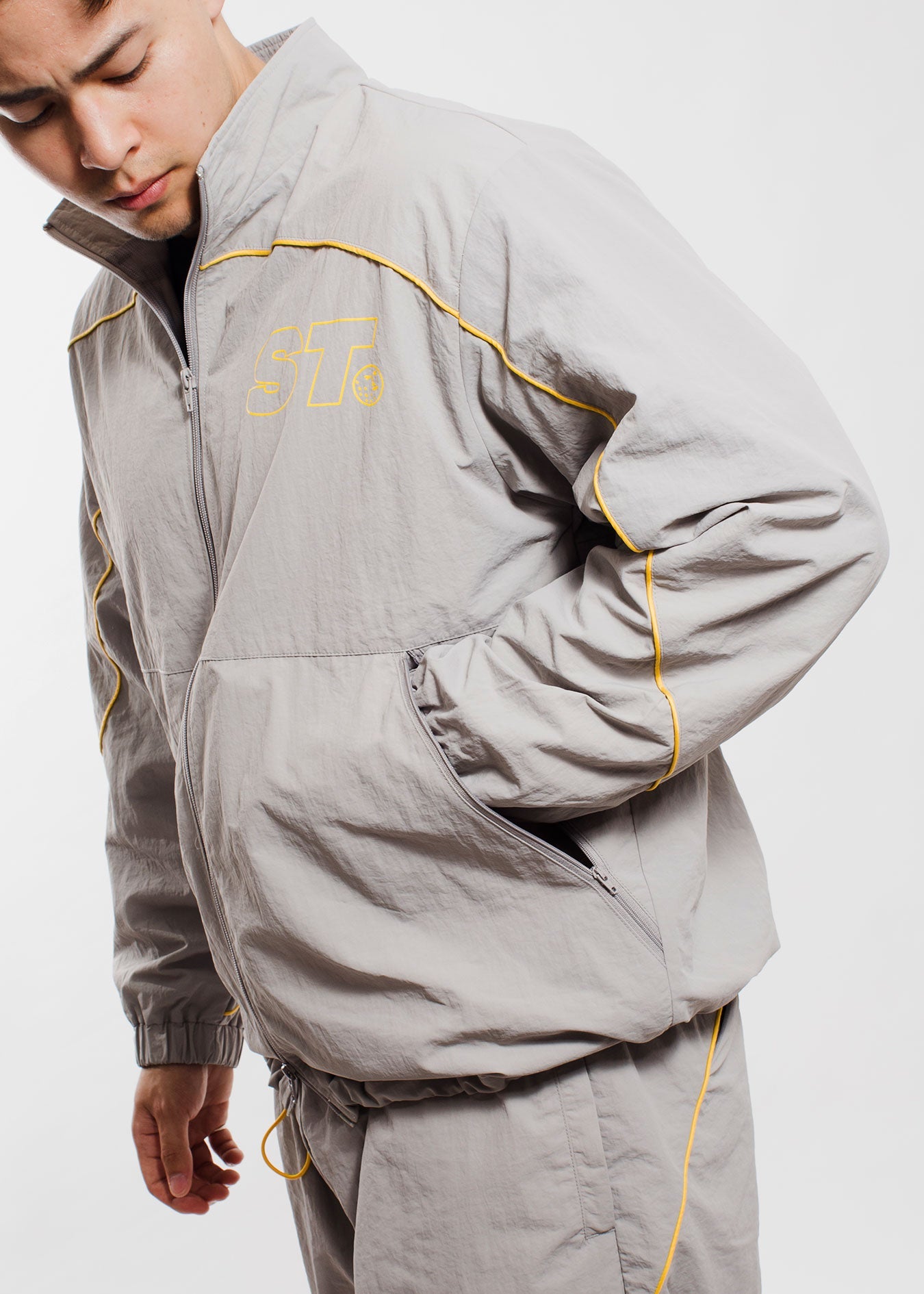 Golf Track Jacket, Slate / Golf Apparel / SLICE TOWN