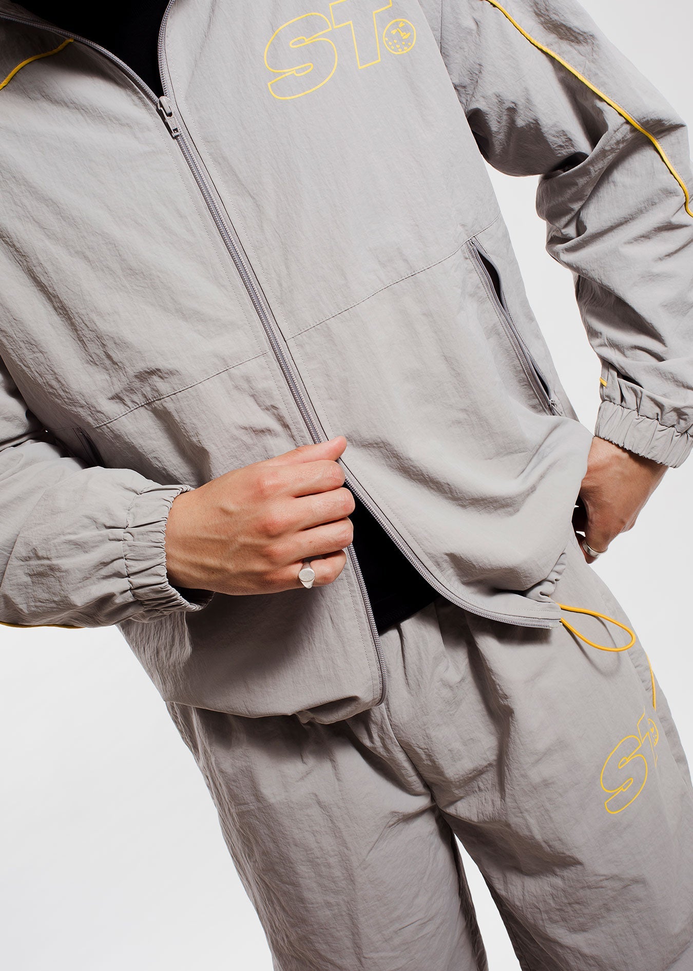 Golf Track Jacket, Slate / Golf Apparel / SLICE TOWN