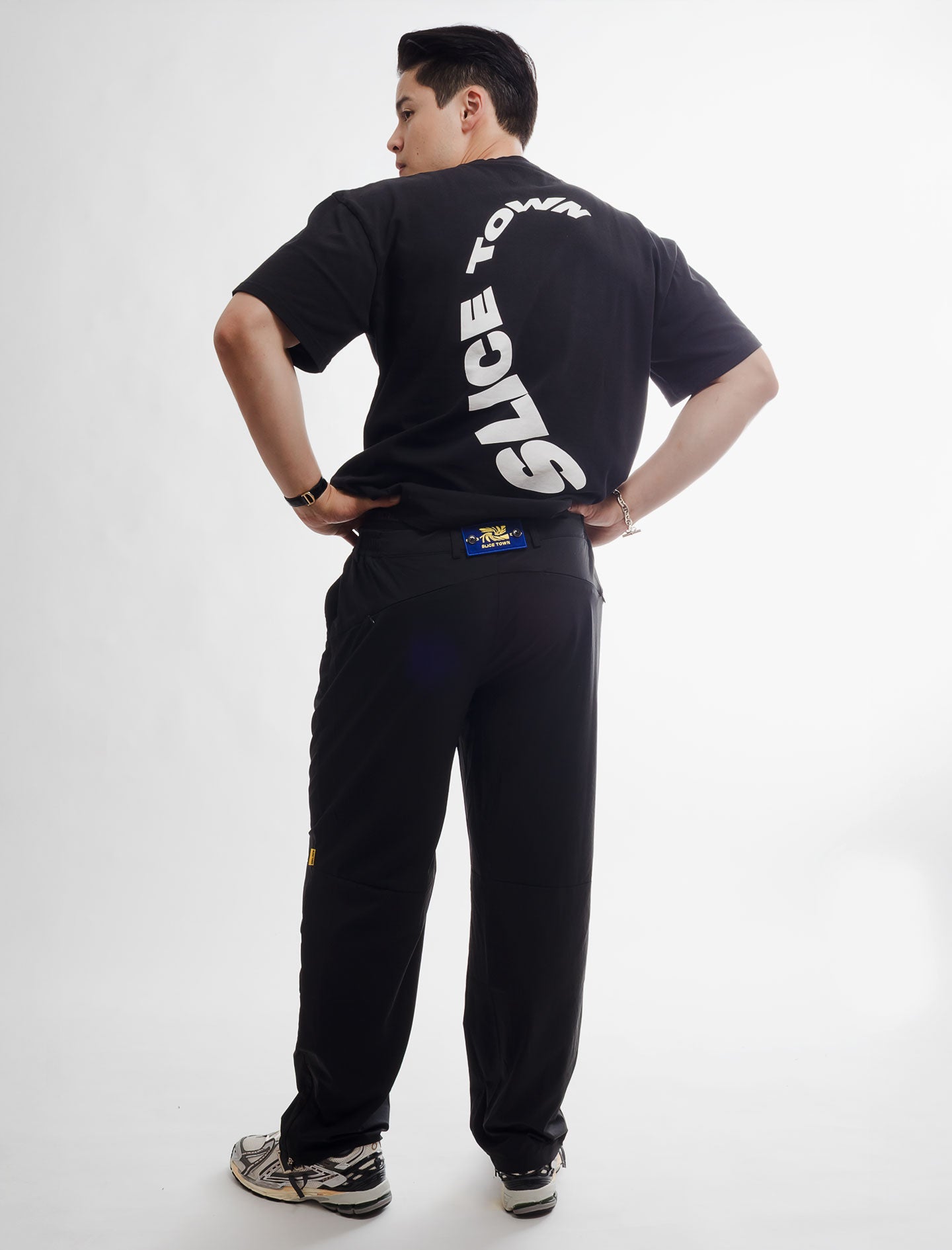 Straight Fit Tech Pants, Charcoal Pants - SLICE TOWN